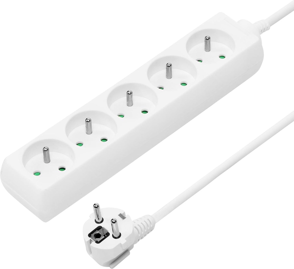 pp5-03 Verlengkabel, 230 V, 3 m, 5 stopcontacten, zonder netschakelaar, 230 V