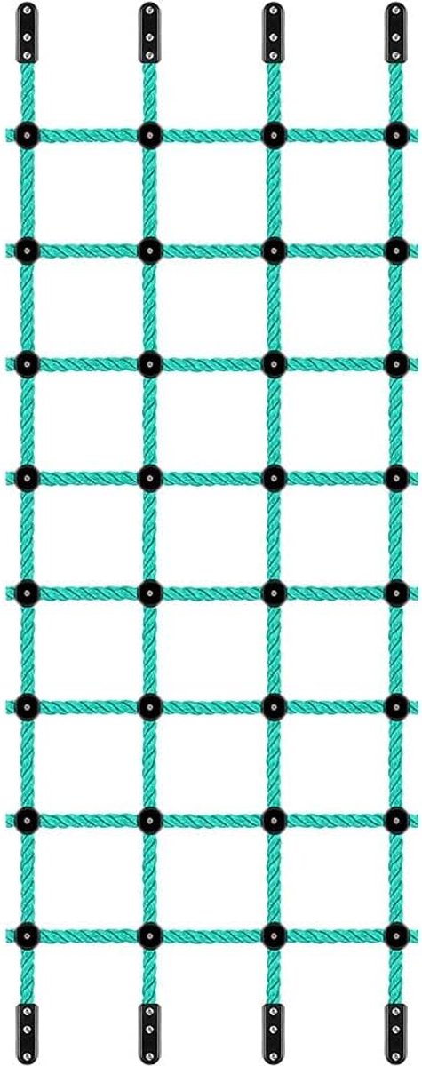 Klimnet voor kinderen, binnen en buiten, tuin, klimrek, kinderkamer, net nylon touw, ladder voor speeltoestellen, kinderschommel, speelplaats, boomhuis, hindernisparcours,