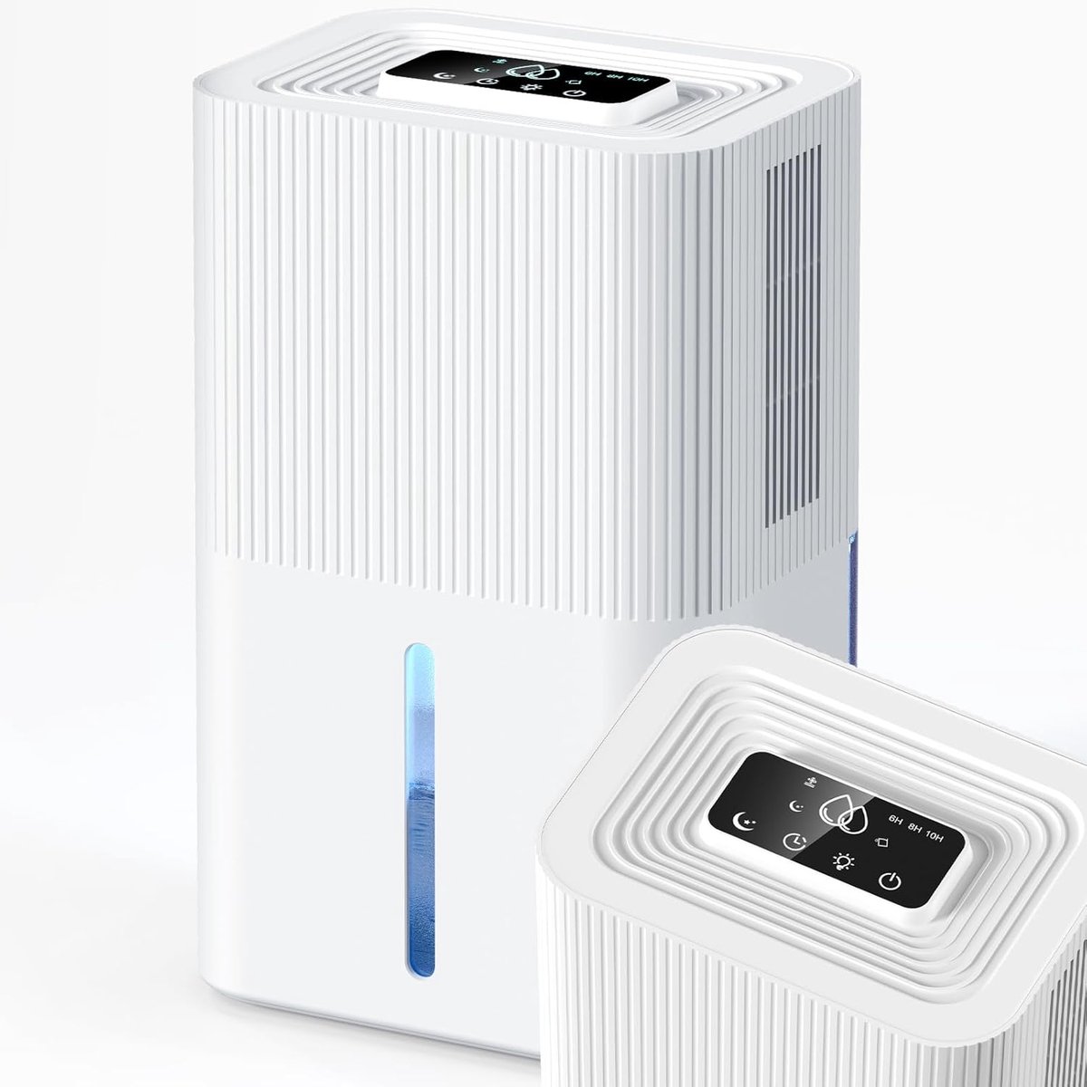 SnelShoppen - Elektrische Ontvochtiger 2700 ml, Stille Ontvochtiger met Automatische Uitschakeling, 6-8-10 Uur Timer, Slaapstand, 7 Kleuren Nachtlampj