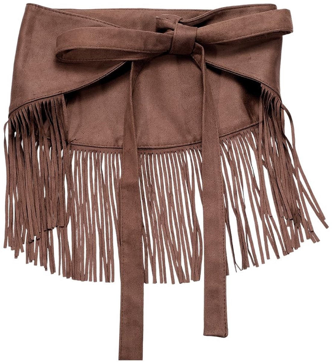 Omgoods - Bruine Fringed Heup Sjaal voor Dans en Festivals