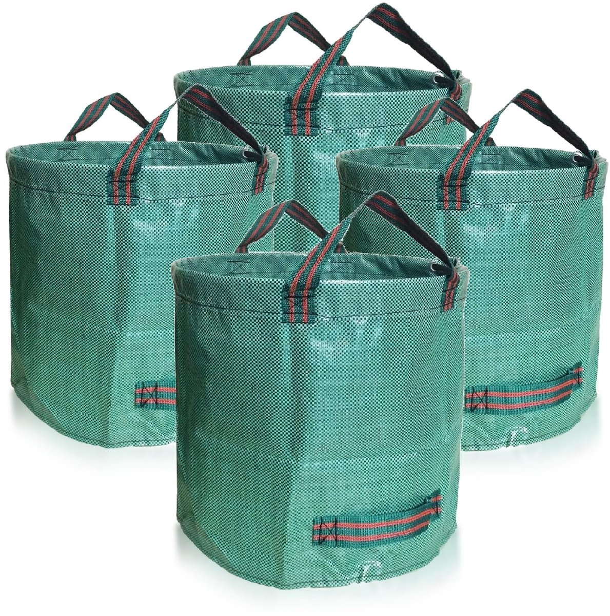 Omgoods - Tuinzakken - Tuinafvalzakken - Robuust en duurzaam - Groen - Milieuvriendelijk alternatief - Ideaal voor tuinieren - Set van 4 x 500 liter