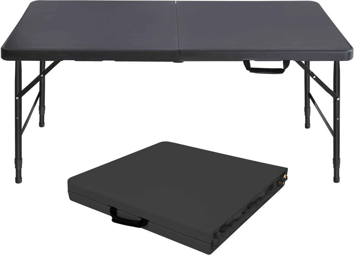 Omgoods - Vouwtafel 125 x 61 cm - Multifunctionele Opvouwbare Tuin- en Campingtafel