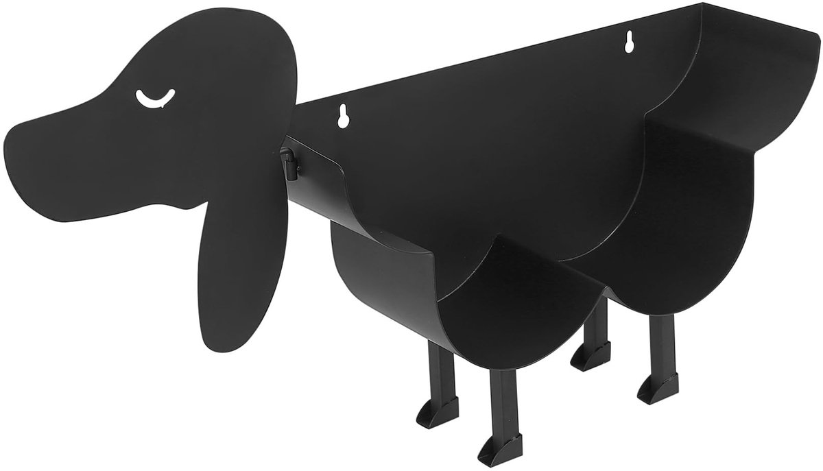 Omgoods - Vrijstaande Toiletrolhouder van IJzer met Grappig Hond Design