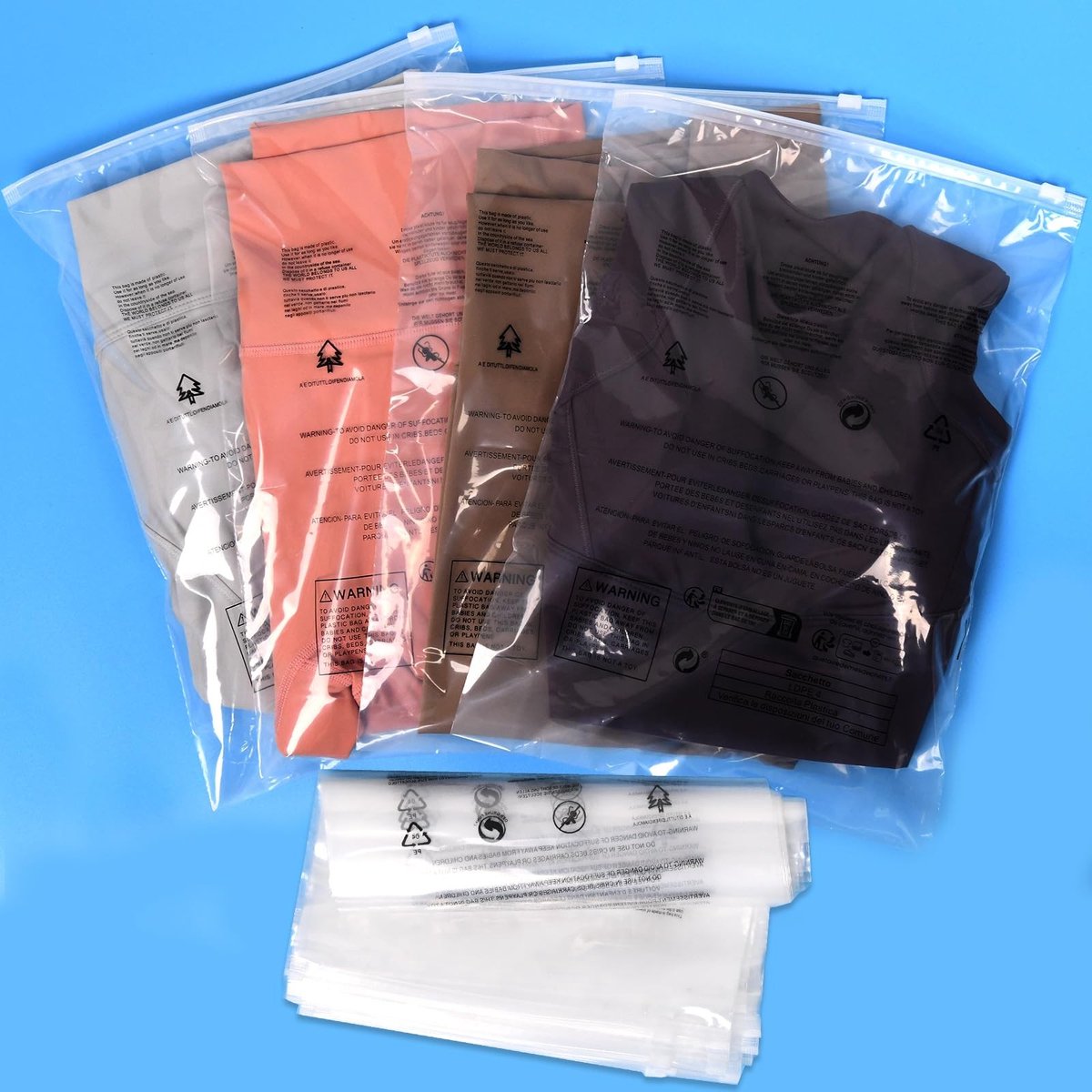 Omgoods - Herbruikbare Zipper Bags 200 Stuks 30 x 40 cm - Transparante Opbergtas