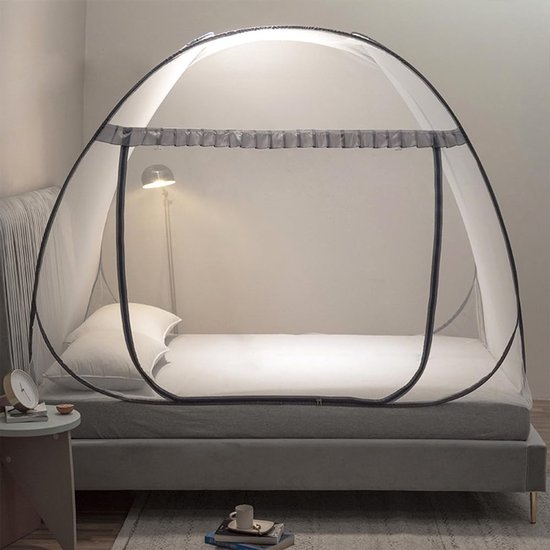 Omgoods - Pop-Up Moskitotent voor Bed - 190 x 100 cm, Vouwbare Tent voor Binnen en Buiten — afbeelding 2