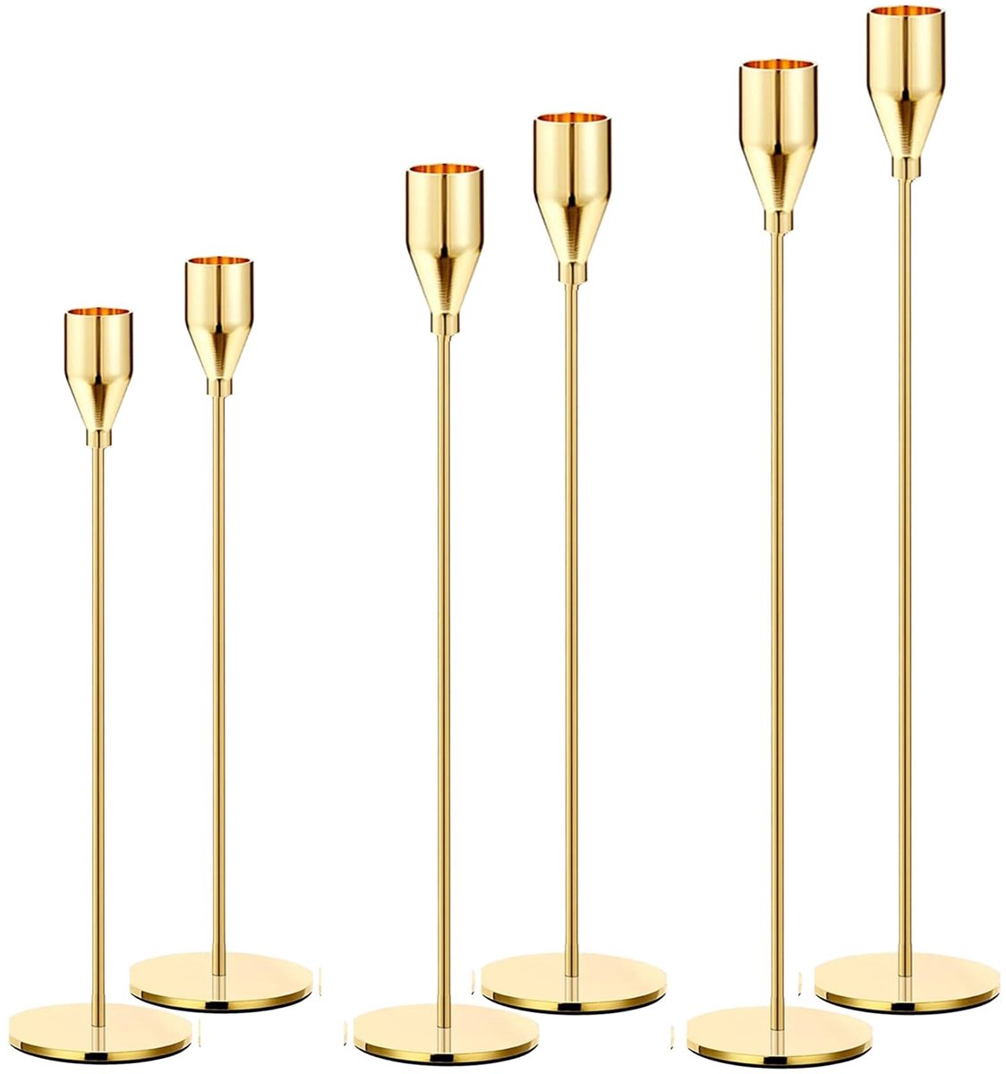 Omgoods - Set van 6 Kaarsenhouders voor Bar Kaarsen - Stijlvolle Decoratie