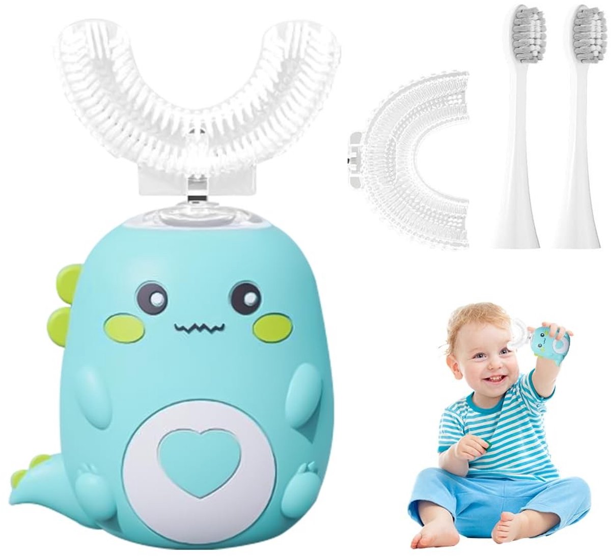 Omgoods - Kindertandenborstel met U-vorm en Silicone Borstels