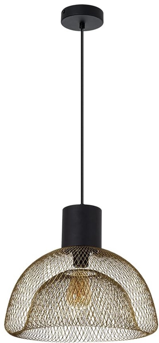 Omgoods - LED Hanglamp voor Slaapkamer met Koper Kleurige Lampenkap