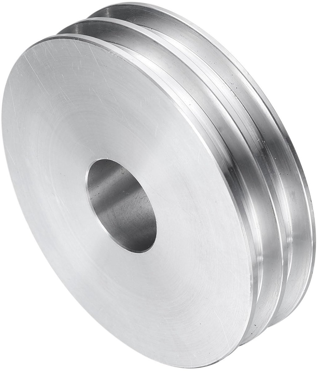 Omgoods - V-Belt Pulley 22mm met Dubbele Groef van Aluminium voor Motoras