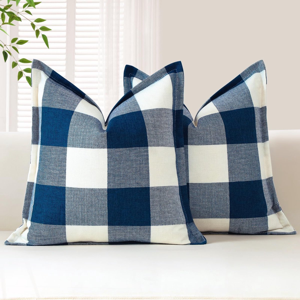 Omgoods - Set van 2 Decoratieve Kussenhoezen voor de Woonkamer