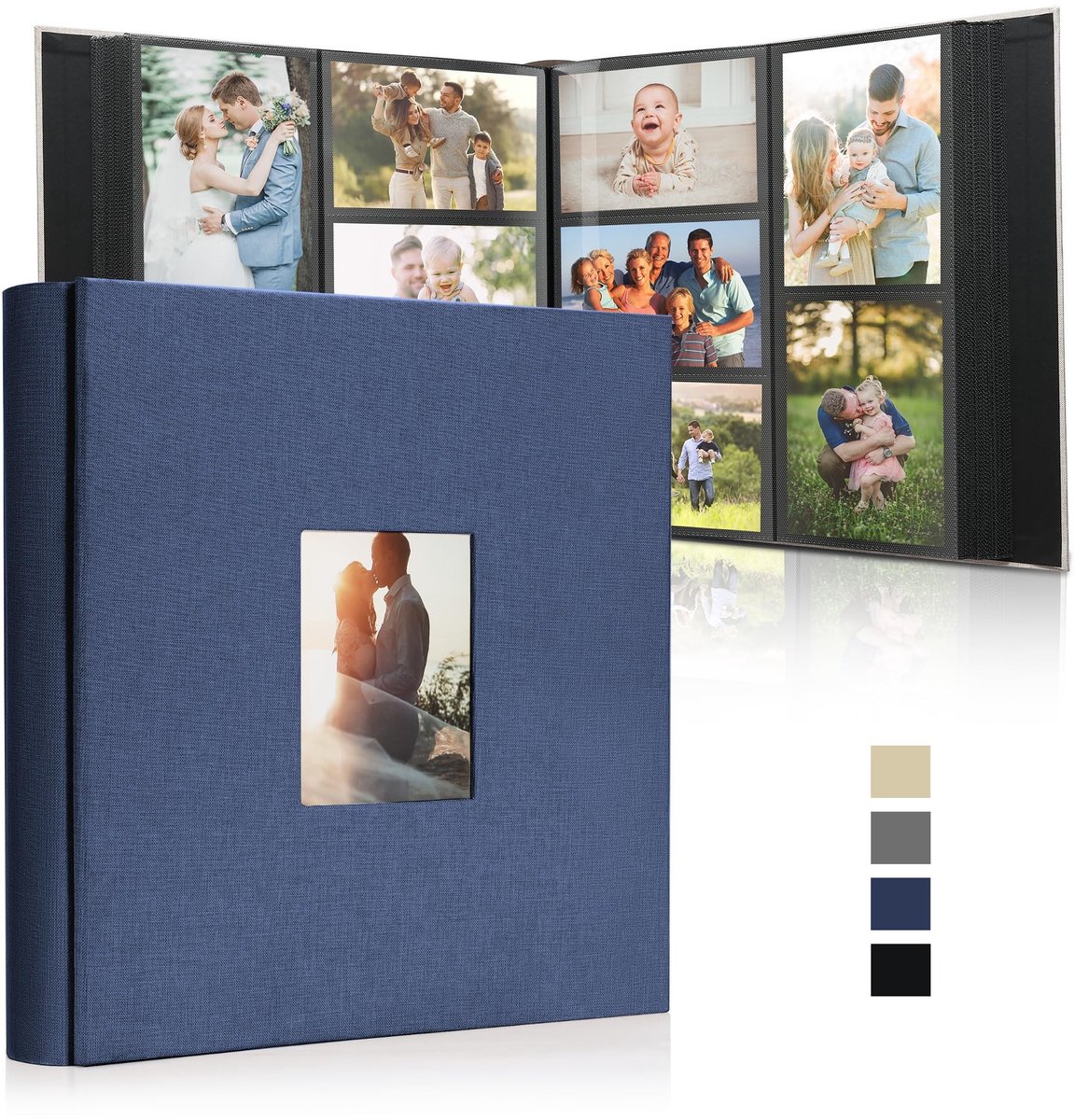 Omgoods - Fotoalbum voor 1000 Foto's met Linnen Binding en Persoonlijke Aanpassingen