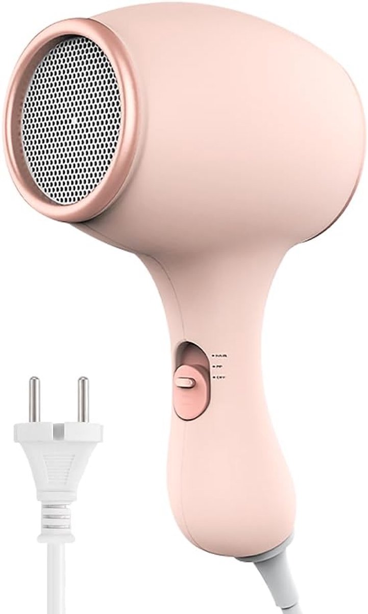 SnelShoppen - Kids Haardroger 550W Mini Haardroger Meisjes Haardroger voor Kinderen met 3 Snelheden, Zachte Warmte, Draagbare Reis Haardroger voor Kin