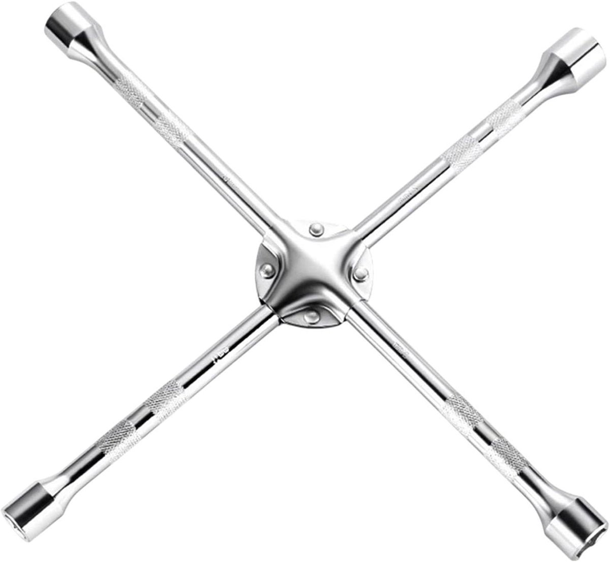 Universele Dopsleutel - Kruisdopsleutel Bandenwissel - Auto Band Reparatie - Versterkte Stalen Constructie - 4 Universele Maten - Zwart