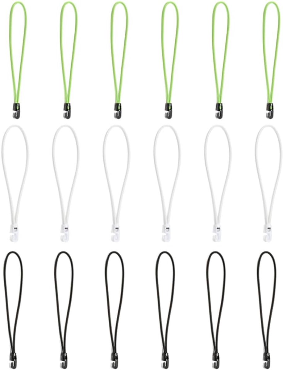 SnelShoppen - Tension Rubbers met Haken - 18 Stuks Elastische Bands met Haken, 2.5x Rekken, Voor Kamperen, Buitensporten, Bagage Bevestigen, Organisat