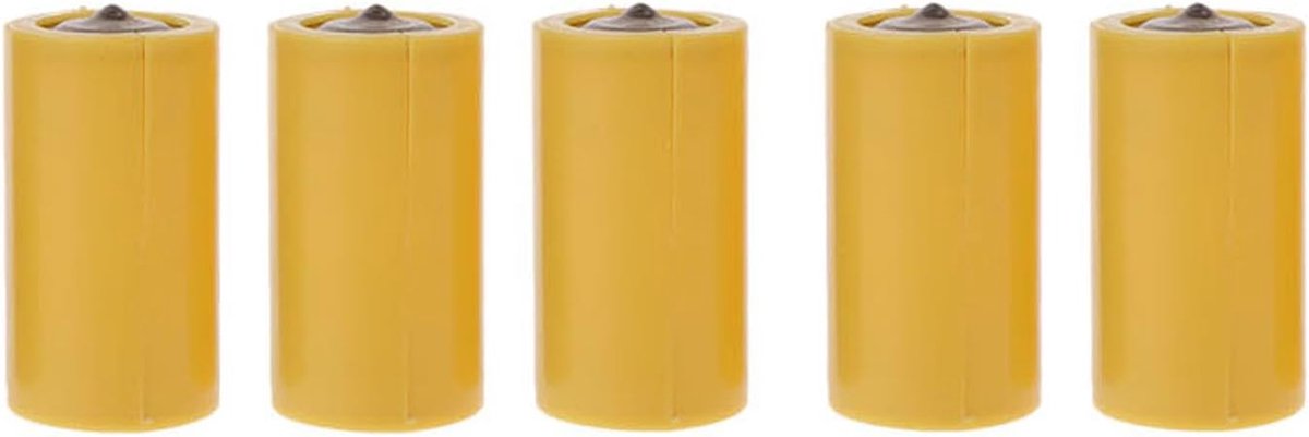 Nep Batterij C Cilinder - Placeholder Geleider - Batterij Eliminatie - Afneembaar Batterijgeval - 48 x 25 mm - Geel