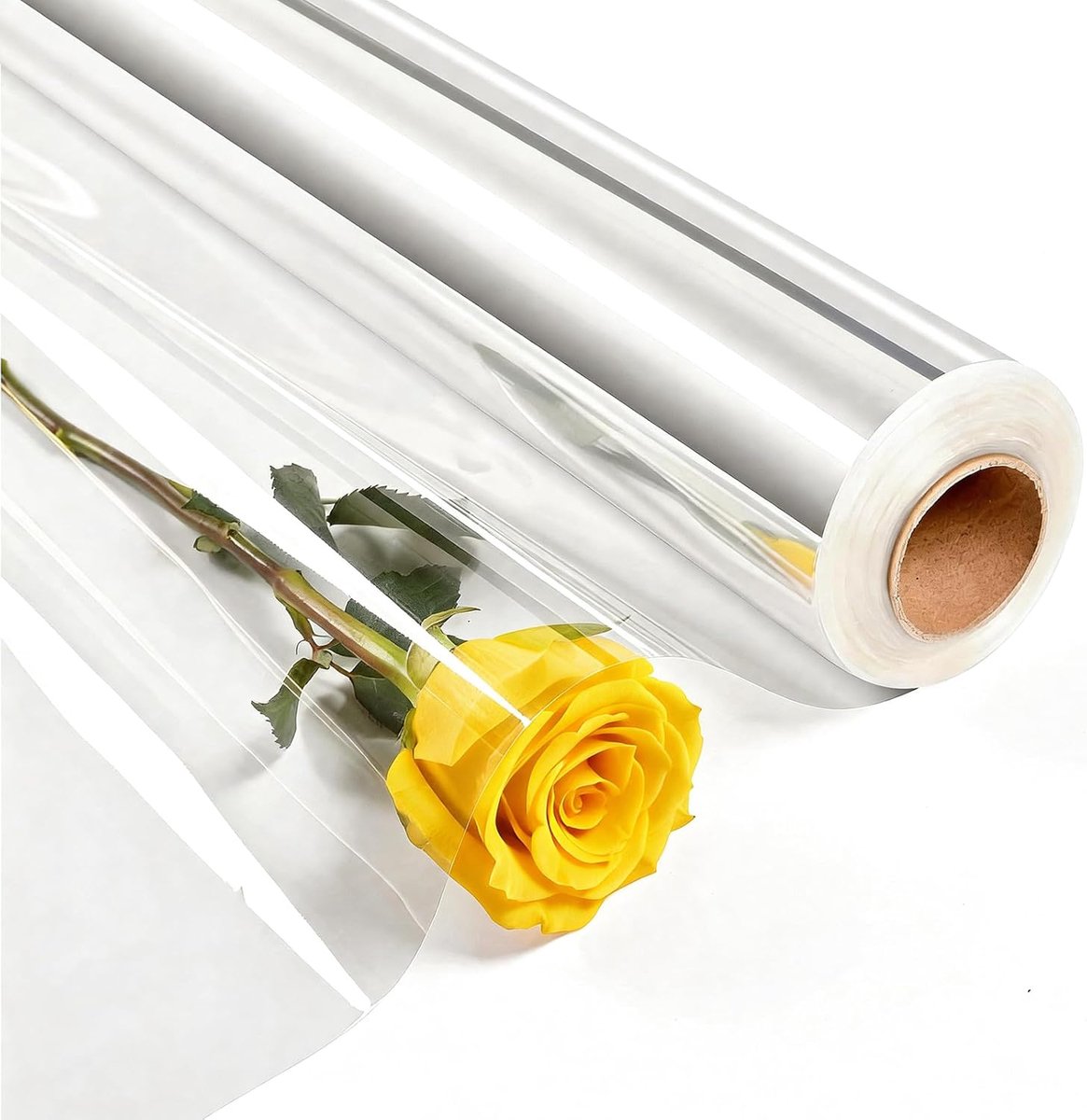 86CM x 30M, 3Mil Cellofaan Papier Roll,Cellofaan Papier voor Bloemen,Transparant Bloemenpapier, Ideaal voor Bloemboeketten, Cadeaumanden en Feestdecoraties (1, 86cm*30m)