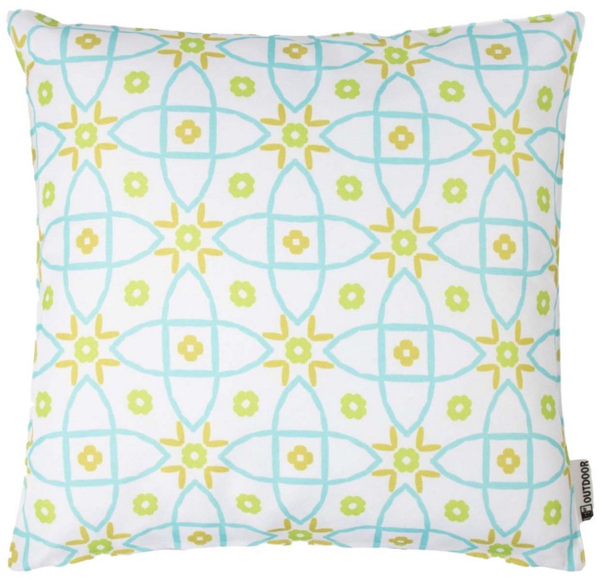 Mila Outdoor green/aqua Cushion 47 cm x 47 cm