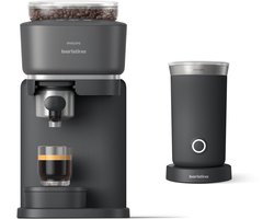 Philips Baristina + Melkopschuimer Bundel - BAR303/60 - Espressomachine - Pistonmachine - Zwart