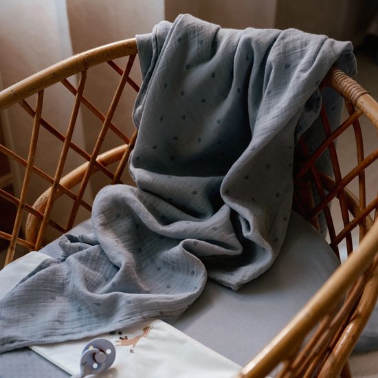 Swaddle - Blauw - Essentials van Jollein — afbeelding 4