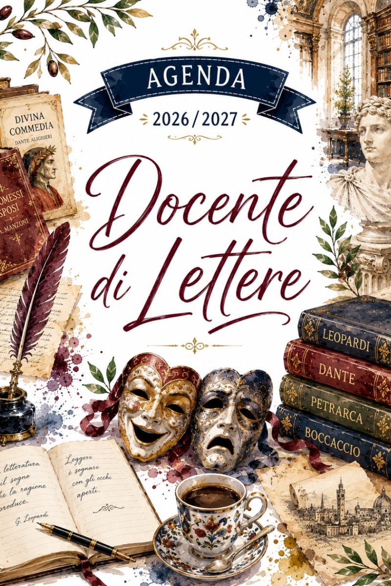 SnelShoppen - Agenda del Docente di Lettere 2026/2027 A5 - Onderwijsagenda, Docentenregistratie, Schooljaar 26/27, Compact, Praktisch, Professioneel