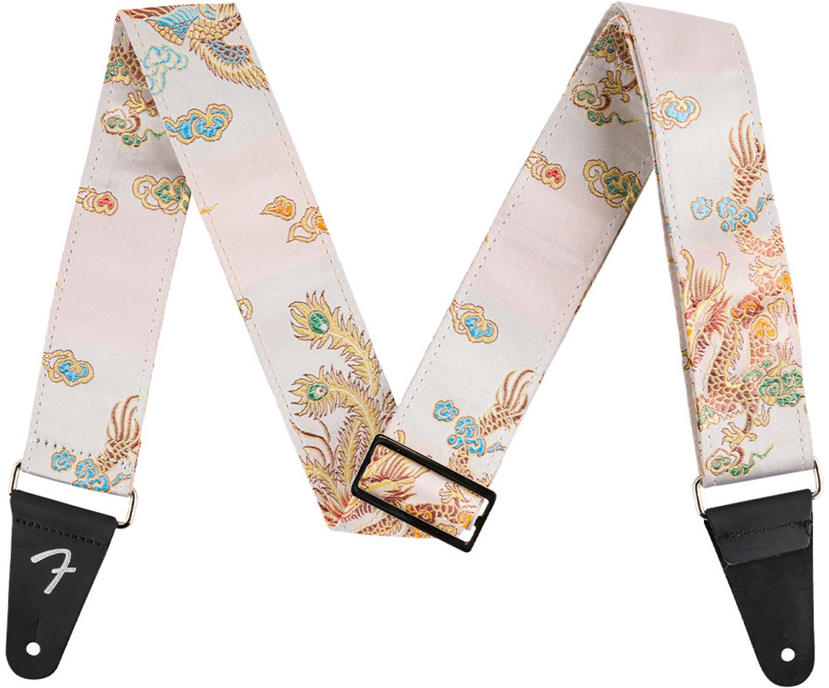 Fender Satin Dragon Strap Polyester Gitaarband Ivory 0990638051