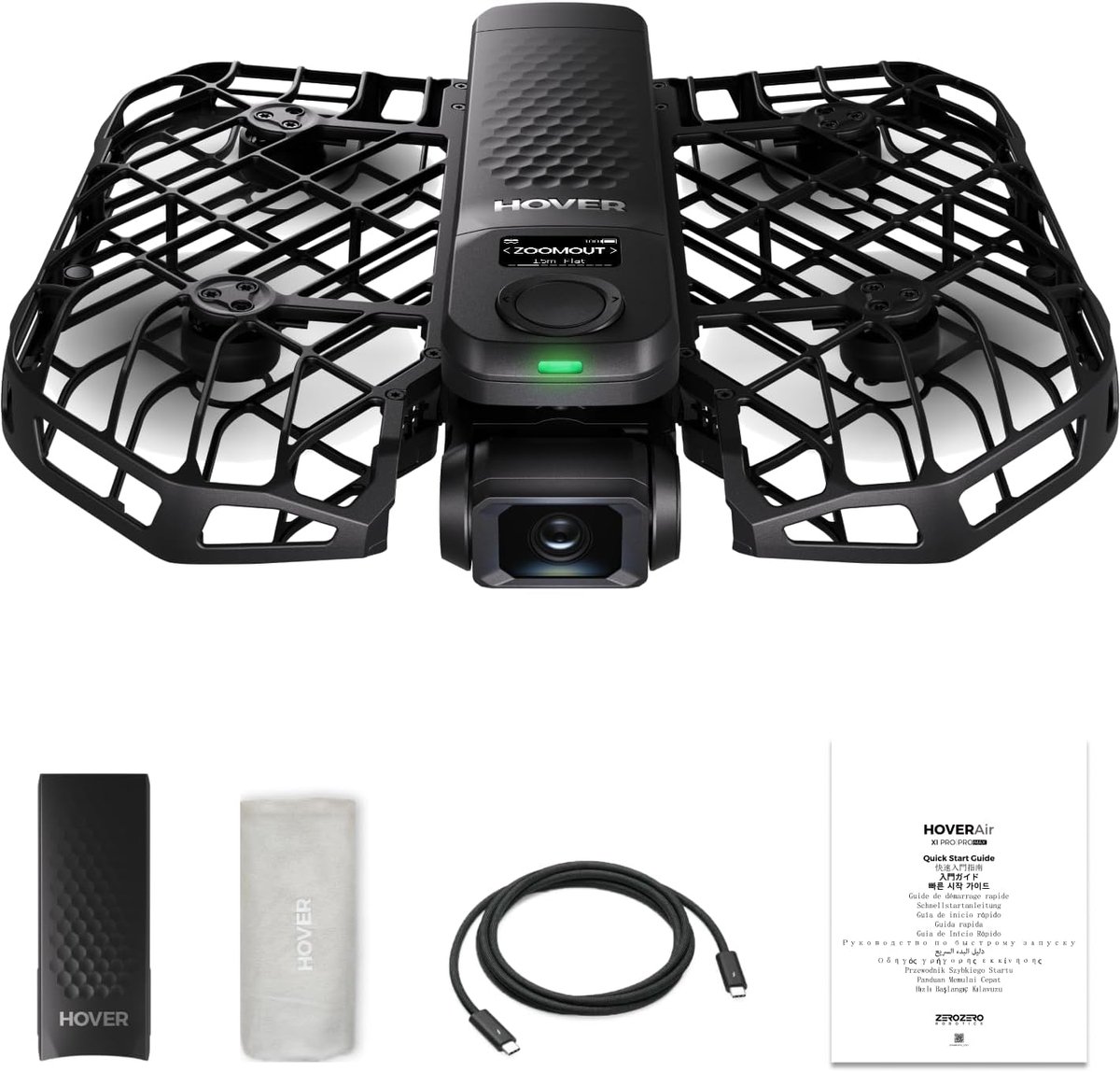 SnelShoppen - HOVERAir X1 PRO 4K Actie Drone met Camera, Vouwbare Dronen met 4K @60fps, 10+ Auto Vliegmodi, 42km/h Tracking Snelheid, OmniTerrain, Smo