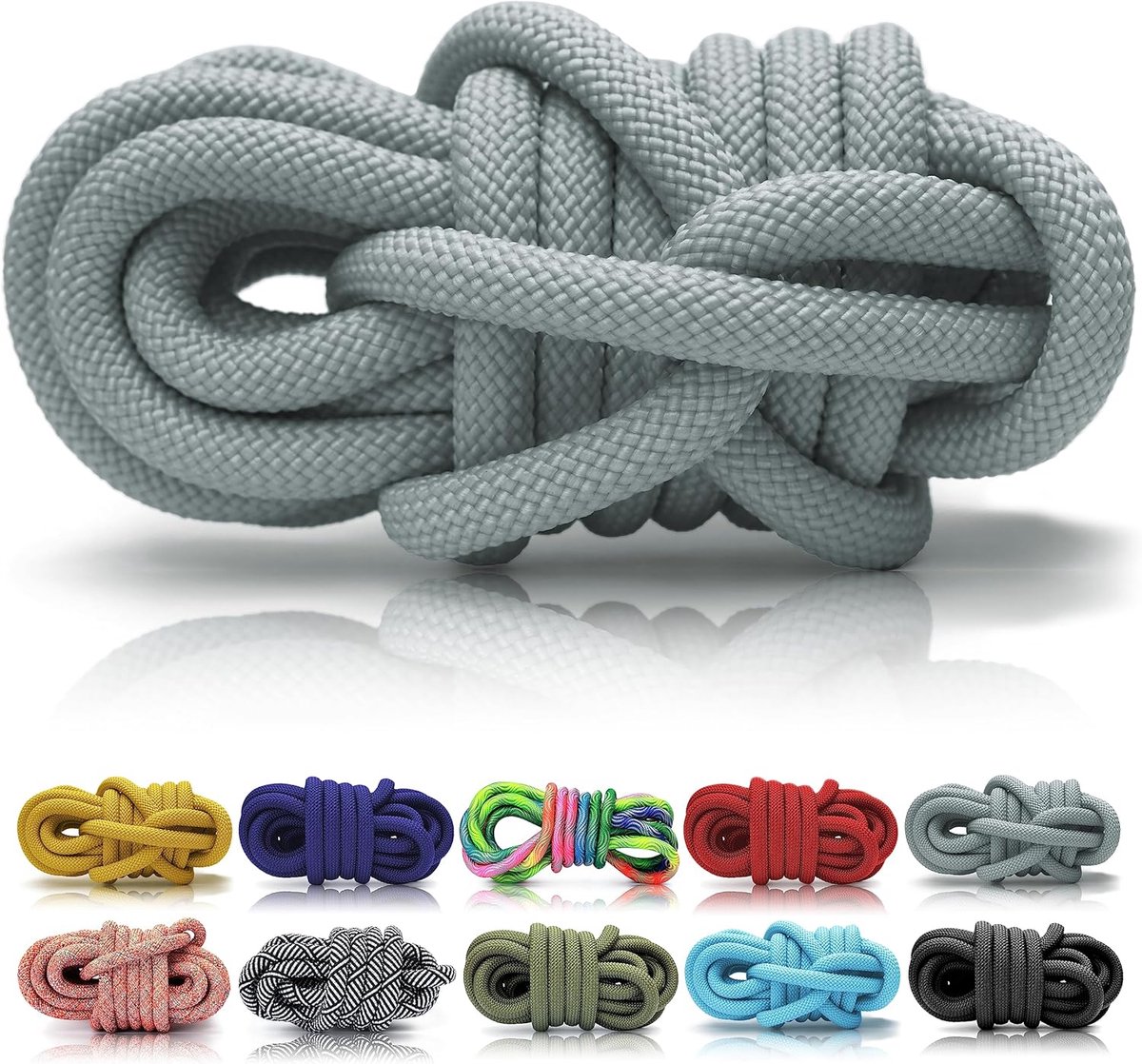 SnelShoppen - Multifunctionele 5 m Grijze Polypropyleen Touw 8 mm - Weerbestendig, Lichtgewicht en Drijvend - Perfect voor Tuin, Camping en Klussen