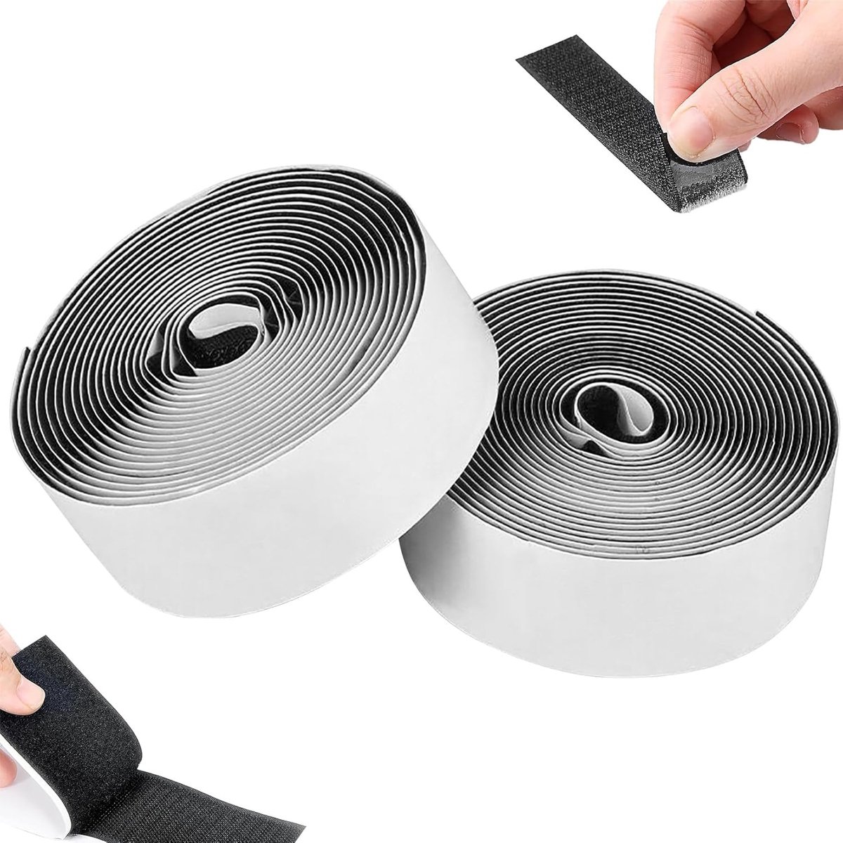 SnelShoppen - Velcro Tape, Zelfklevend, Extra Sterk, 50 mm Breed x 5 m, Dubbelzijdige Klittenband Strap, Voor Stof, Vliegenraam, Tapijt, Creatieve Pro