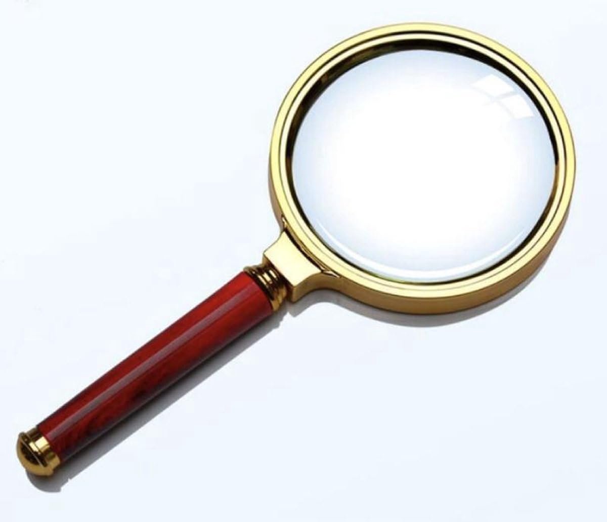 SnelShoppen - Handvergrootglas - Loupe - 3x Vergroting - Gouden Handmagnifier - Ideaal voor Hobbies, Lezen, Knutselen, Juwelen en Reparaties