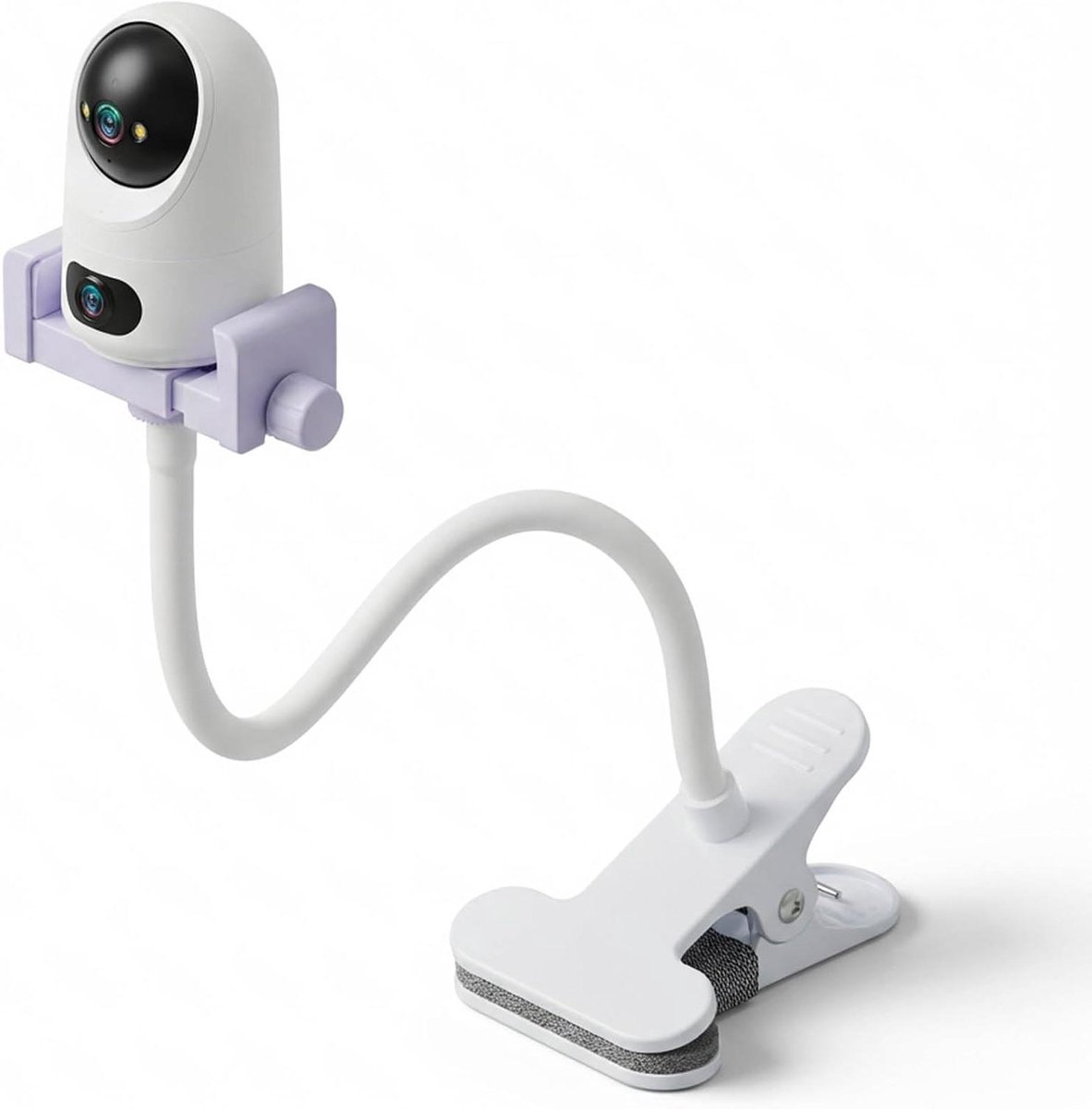 Babyfoon Camera Houder - Monitor Beugel - Babykamer Bewaken - Universeel Flexibel - 40 cm Lengte - Wit