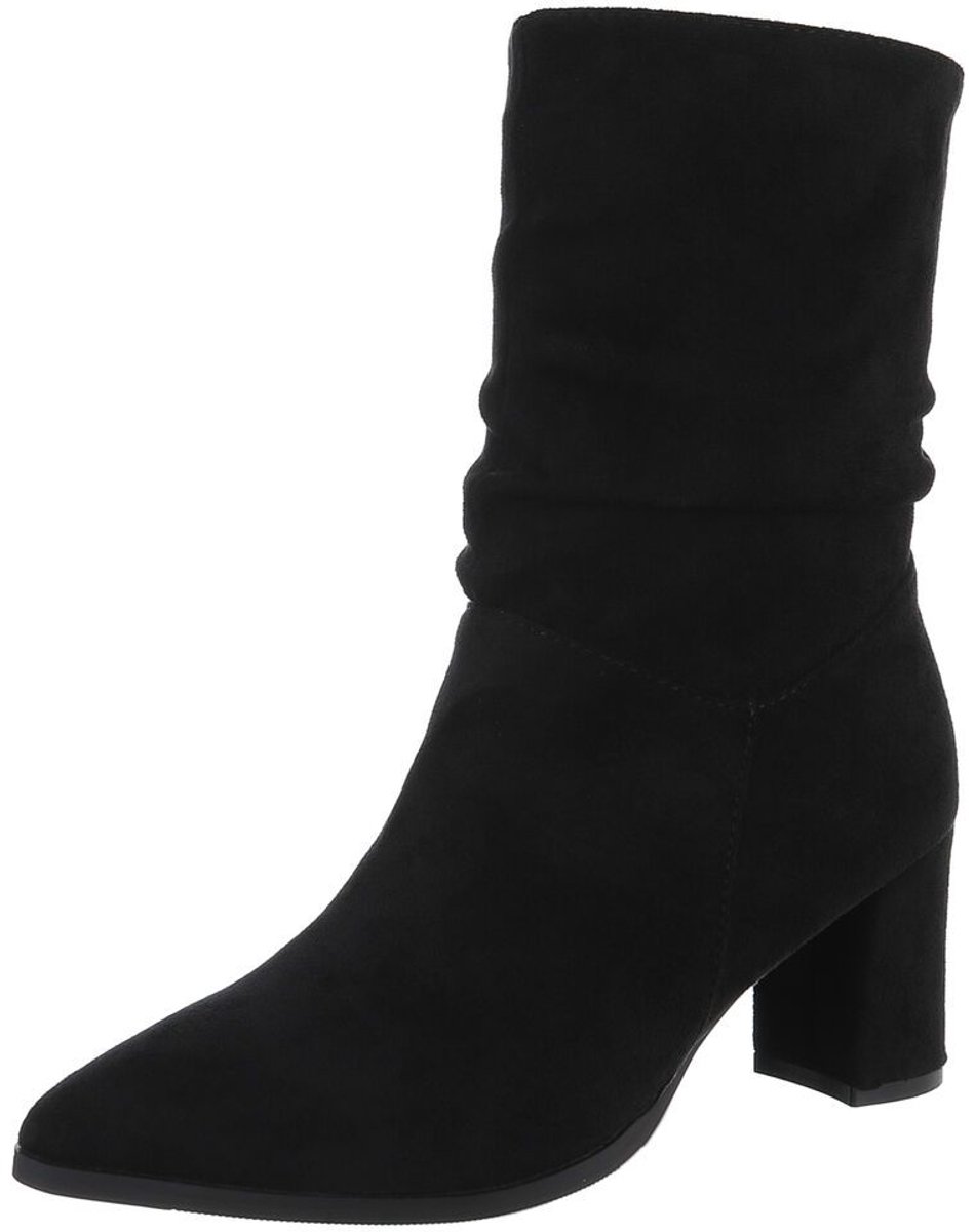 Enkellaars met blokhak - dames elegant instapmodel Mt:38