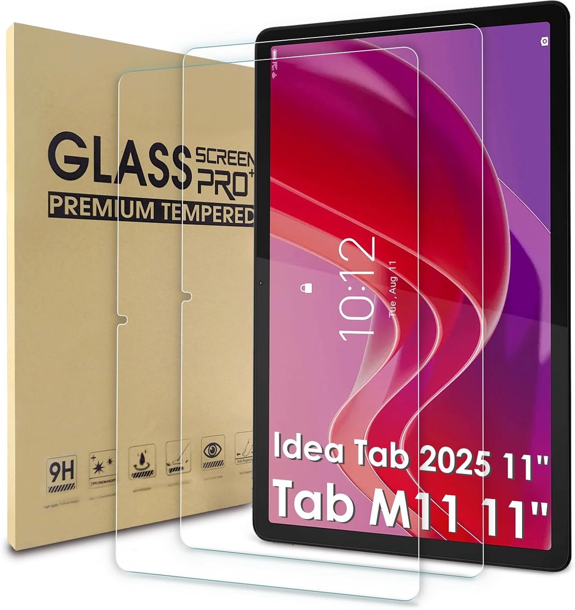 SnelShoppen - 2 Pack Screen Protector voor Lenovo Tab M11 11 inch - Tempered Glass Film - Anti-Scratch - Anti-Bubble - 9H Hardheid - Hoogwaardige Besc