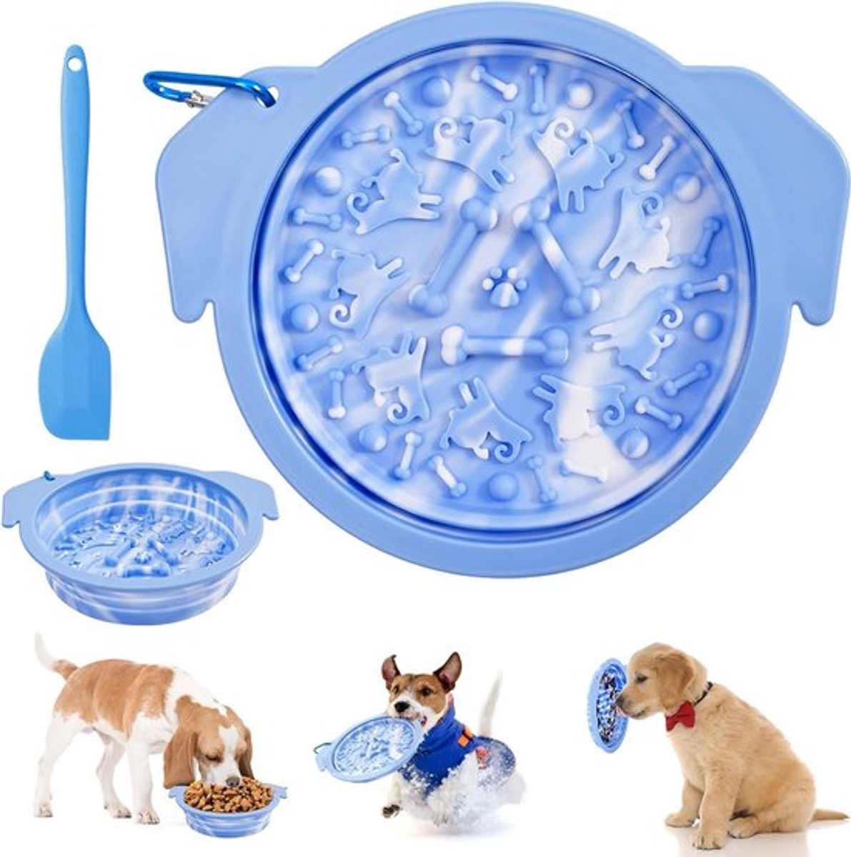 Opvouwbare hondenfrisbee met zuignap en BPA-vrij materiaal - Multifunctioneel voor huisdierdouche, training en reizen