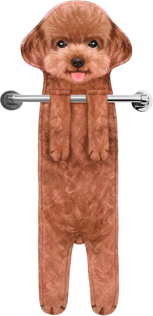 SnelShoppen - Grappige Poedel Handdoeken voor Keuken en Badkamer - Schattige Decoratieve Cadeaus voor Hondenliefhebbers - Perfect voor Verjaardag, Ker