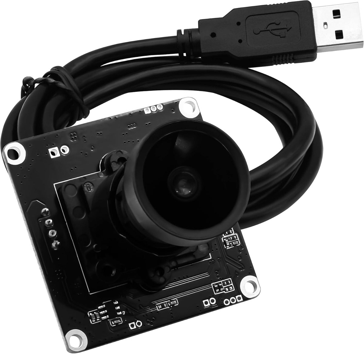 SnelShoppen - 1080P Low Light USB Camera Module met M16 Lens, 0.0001 Lux Starlight Webcam, F1.6, 110° Breedhoek, Plug & Play voor Windows, Linux, Andr