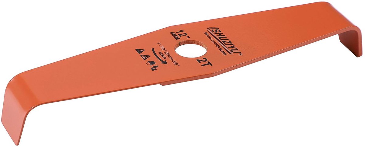 SnelShoppen - 305mm Borstelfrees Mes, 2T Curve, 4mm Dikte, SK-5 Staal, Universele Arbor 25.4mm voor Tuinmachines en Bosmaaiers