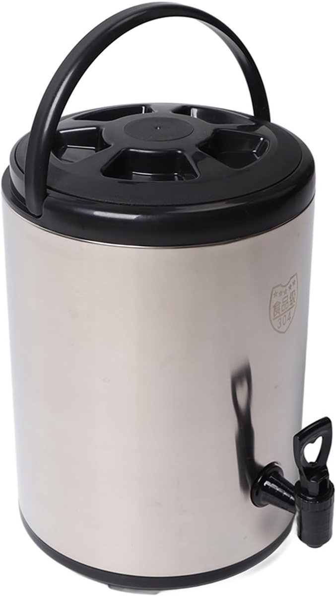 SnelShoppen - Insulated Beverage Dispenser 8L RVS Dubbelwandig Thermoskan met Tap voor Heet en Koud Drankjes, Ideaal voor Feest, Camping, Keuken