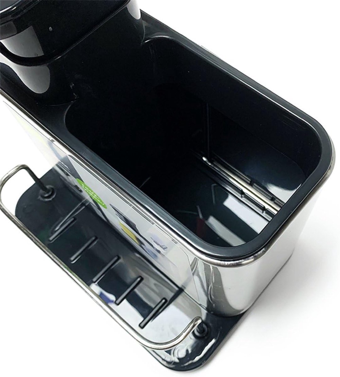 SnelShoppen - Keuken Organizer Set - Afwasrek, Afwasdoek Houder, Afvoer Tray, Zeep Dispenser - Hoogwaardige RVS en PP - Ruimtebesparend - Modern Desig