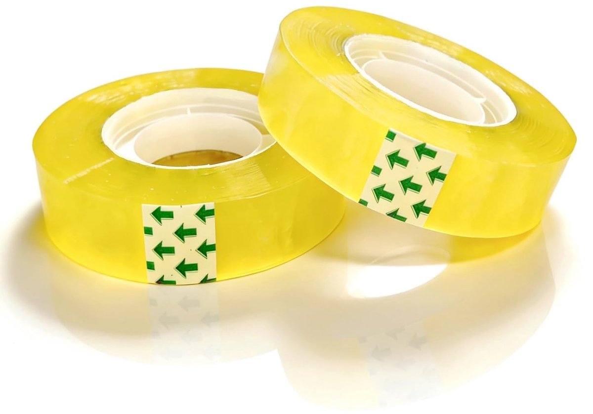 24 Rollen Transparant Plakband Set - 1200m Sterke Zelfklevende Tape voor Kantoor en Thuis
