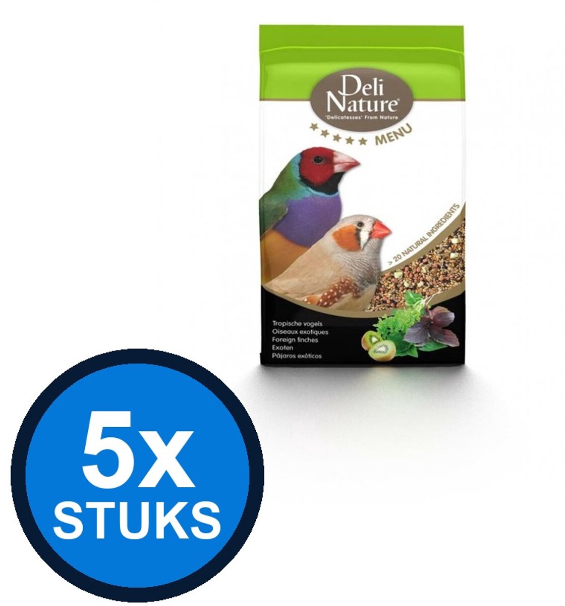 5x Deli Nature - Birdelicious tropische vogels 800gr
