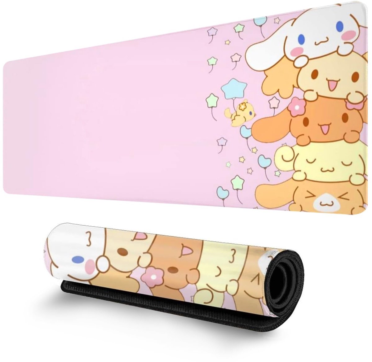 SnelShoppen - Kawaii Grote Roze Muismatten met Ontwerp - Nieuwigheid Anime Toetsenbord Pad Antislip XXL Gaming Muismat voor Meisje - Waterdicht en Uit