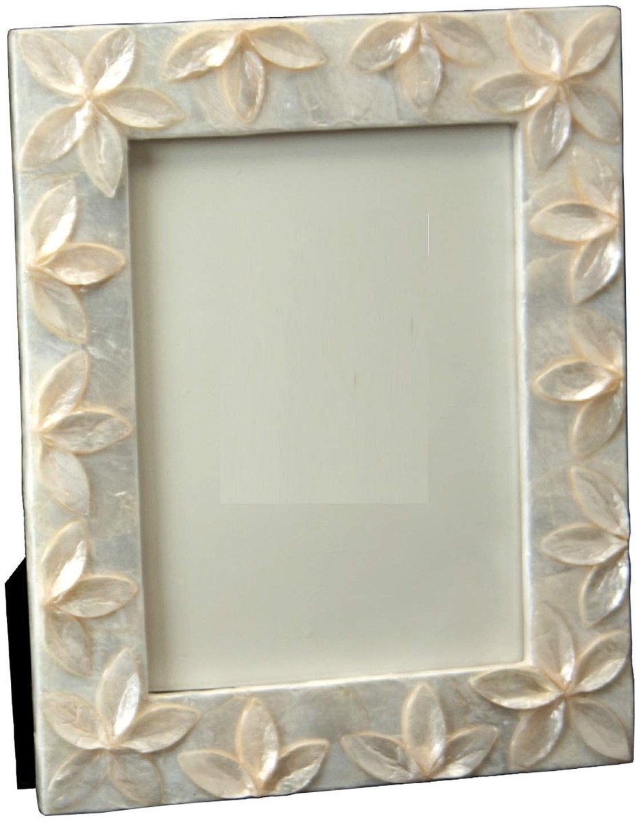 Omgoods - Fotolijst Moeder van Parel met Gegraveerde Bloemen 20 x 25 cm