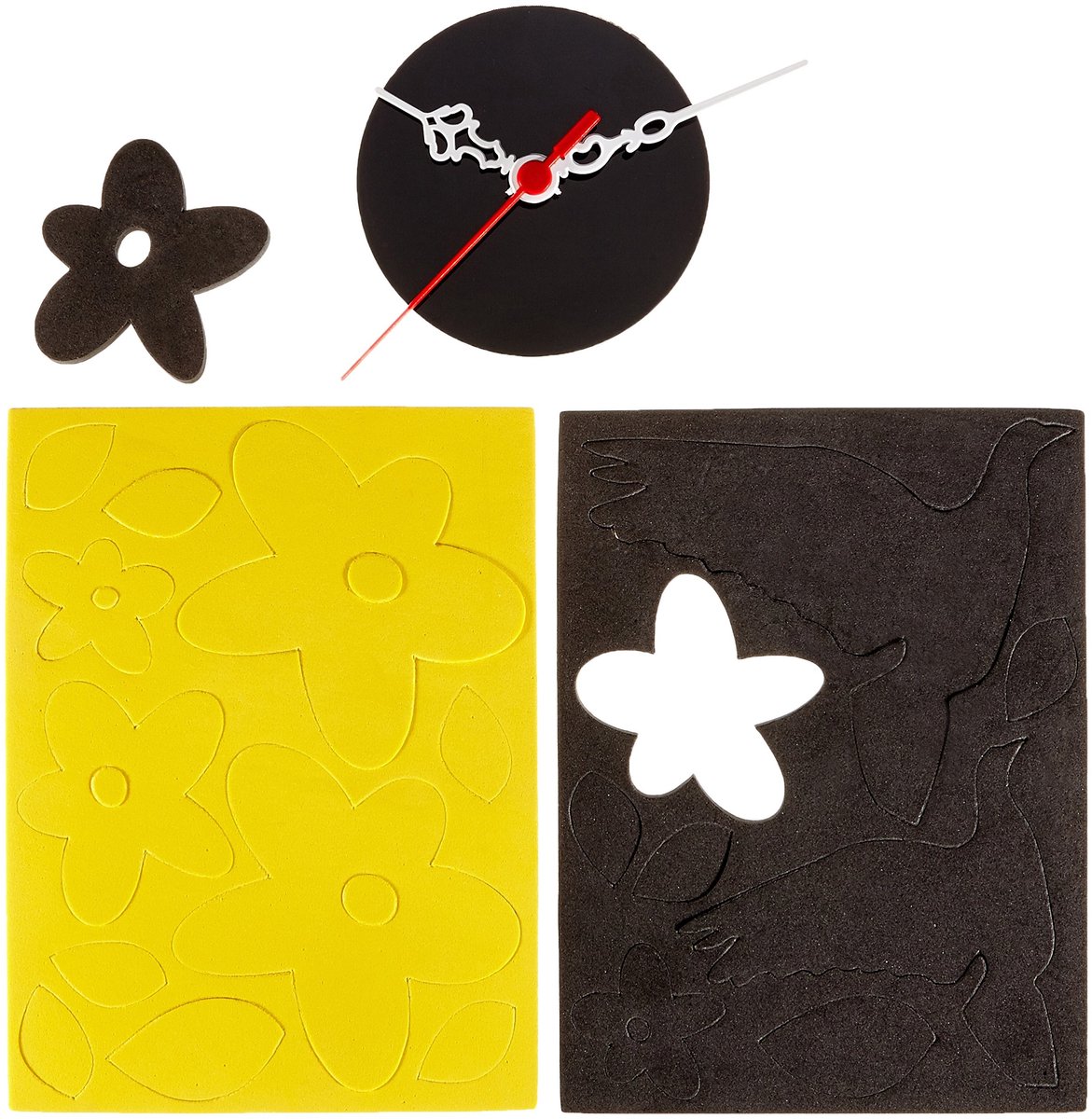 Omgoods - Kleurrijke Wandklok - Decoratieve Klok van Vinyl voor een Vrolijke Sfeer