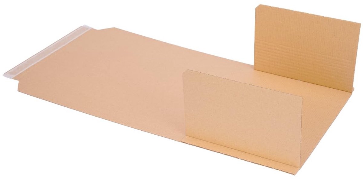 Omgoods - 75 Boekverpakkingen - Bruine Kartonnen Dozen 280 x 205 x 20-70 mm