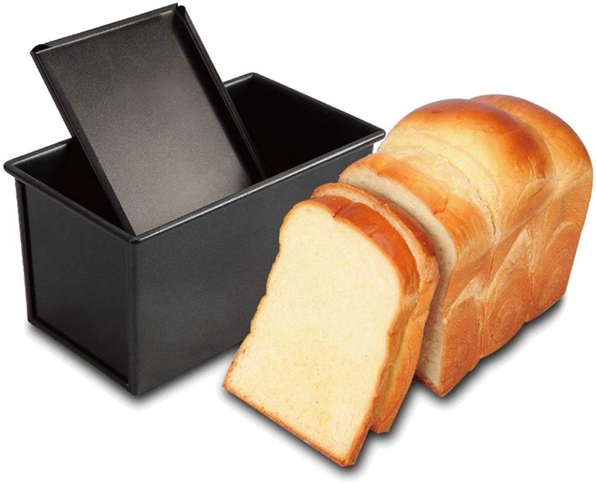 Omgoods - Bakvorm voor Brood met Deksel - Zwart Rectangular
