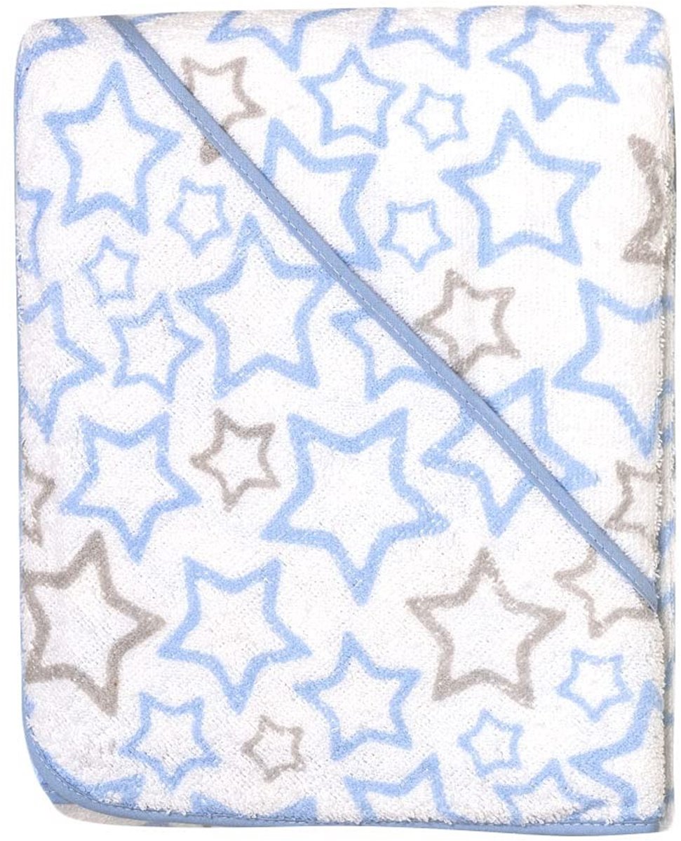 Omgoods - Zachte Babyhanddoek met Kapuze - 100% Katoen, Blauw, Geschikt voor Baby's