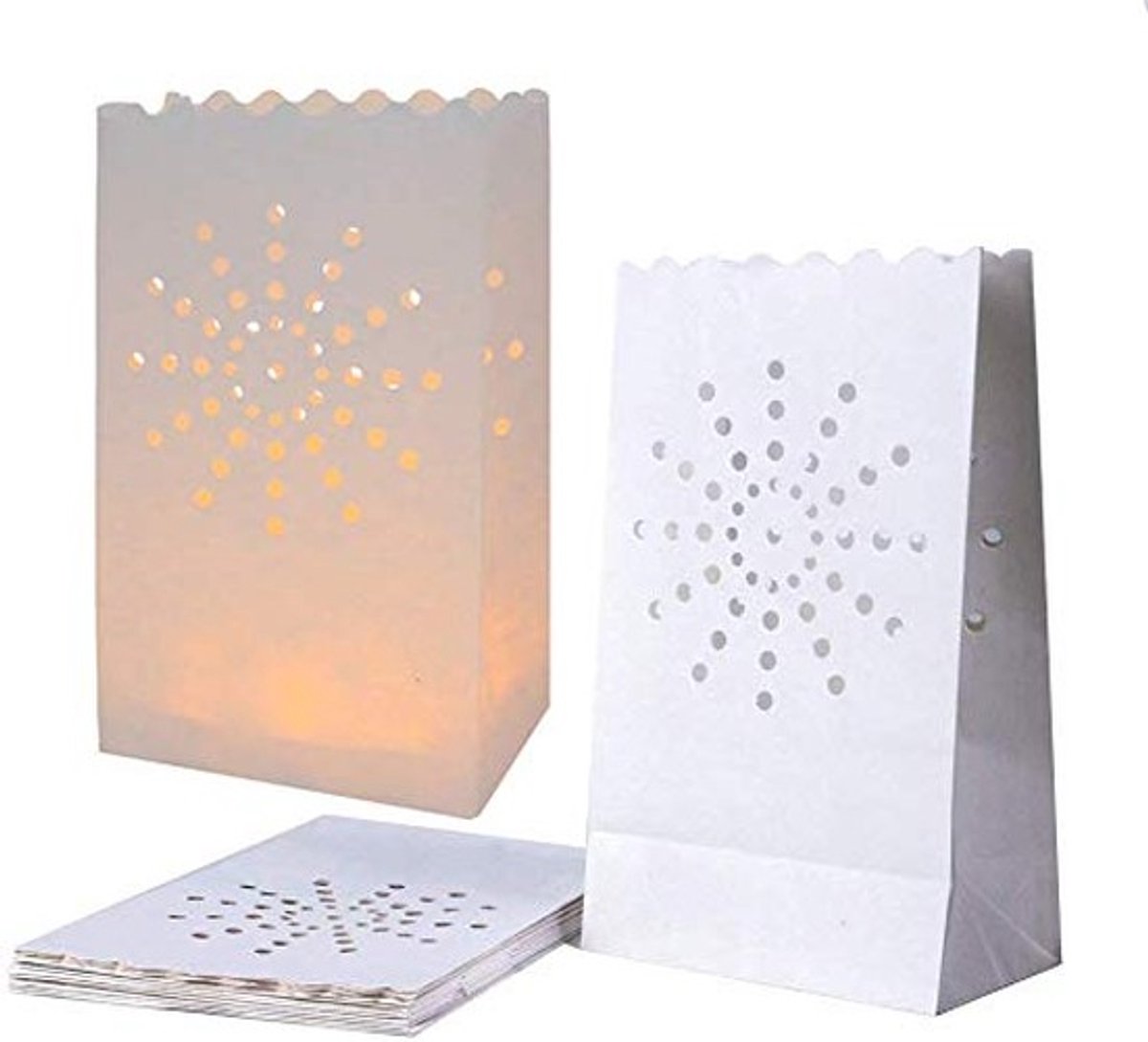 Omgoods - 20 Stuks Kaarsenzakken met Vlamvertragend Papier