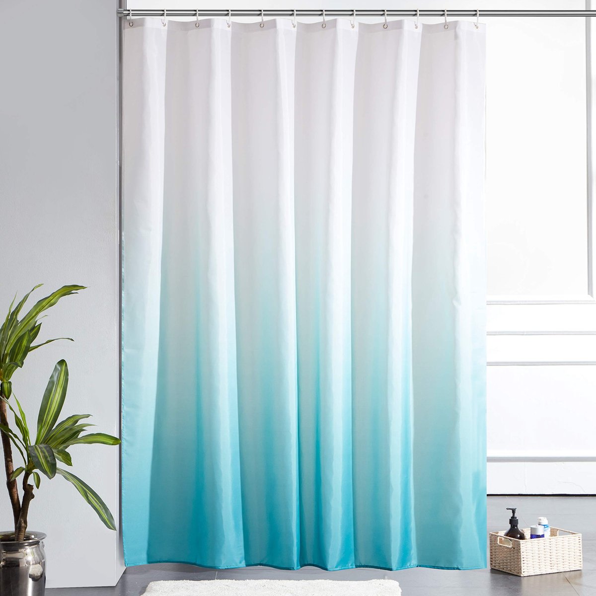 Omgoods - Waterdicht Douchegordijn 180x200cm met Gradient Ontwerp en 12 Haken