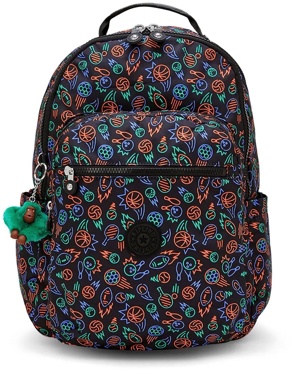 Kipling Seoul College Extra 32l Rugzak Zwart