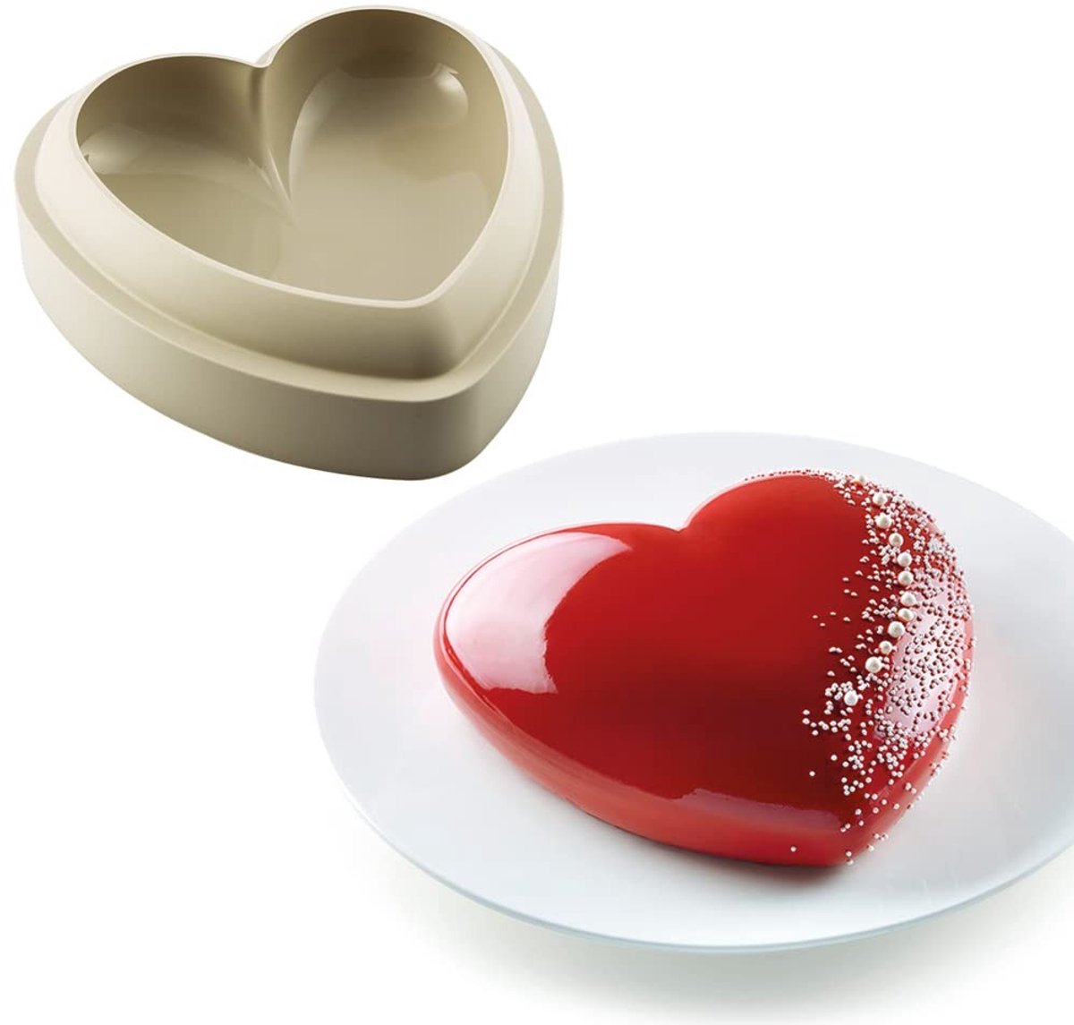 Omgoods - 3D Hart Bakvorm - Siliconen Mould voor Unieke Taarten en Desserts
